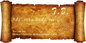 Tézsla Diána névjegykártya